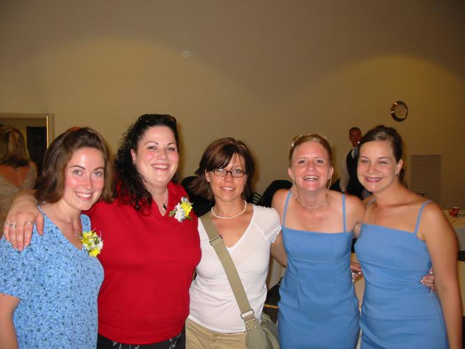 Lori's wedding Amanda, Nicole, Michelle, Melissa, and Katie